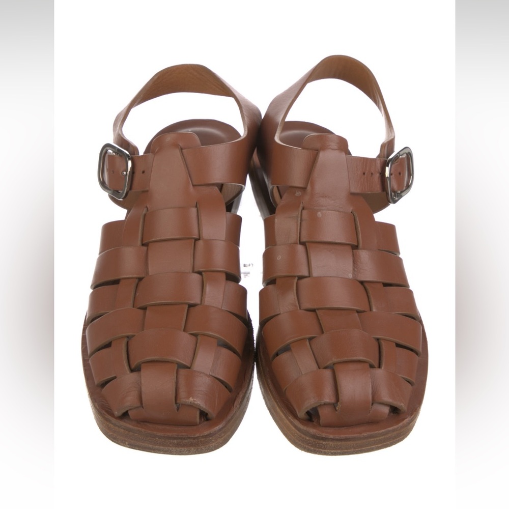 NWT RACHEL COMEY Leather Fisherman Sandals in Brown - Picture 1 of 5